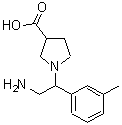 CAS#: 886363-94-6, 1-[2-Amino-1-(3-methylphenyl)ethyl]-3-pyrrolidinecarboxylic acid