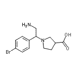 CAS#: 886363-99-1, 1-[2-Amino-1-(4-bromophenyl)ethyl]-3-pyrrolidinecarboxylic acid