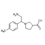 CAS#: 886364-05-2, 1-[2-Amino-1-(4-methylphenyl)ethyl]-3-pyrrolidinecarboxylic acid