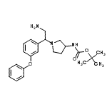 CAS#: 886365-03-3, 2-Methyl-2-propanyl {1-[2-amino-1-(3-phenoxyphenyl)ethyl]-3-pyrrolidinyl}carbamate