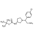 CAS#: 886365-23-7, 2-Methyl-2-propanyl {1-[2-amino-1-(4-chlorophenyl)ethyl]-3-pyrrolidinyl}carbamate