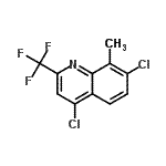 CAS 登录号：887350-78-9， 4,7-二氯-8-甲基-2-(三氟甲基)喹啉