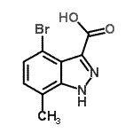 CAS#: 887578-90-7, 4-Bromo-7-methyl-1H-indazole-3-carboxylic acid