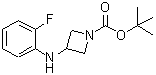 CAS#: 887579-99-9, 2-Methyl-2-propanyl 3-[(2-fluorophenyl)amino]-1-azetidinecarboxylate