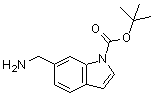 CAS#: 887584-21-6, 2-Methyl-2-propanyl 6-(aminomethyl)-1H-indole-1-carboxylate
