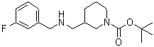 CAS#: 887587-52-2, 2-Methyl-2-propanyl 3-{[(3-fluorobenzyl)amino]methyl}-1-piperidinecarboxylate