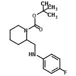 CAS#: 887587-99-7, 2-Methyl-2-propanyl 2-{[(4-fluorophenyl)amino]methyl}-1-piperidinecarboxylate