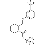 CAS#: 887588-10-5, 2-Methyl-2-propanyl 2-({[3-(trifluoromethyl)phenyl]amino}methyl)-1-piperidinecarboxylate