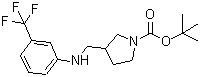 CAS#: 887591-09-5, 2-Methyl-2-propanyl 3-({[3-(trifluoromethyl)phenyl]amino}methyl)-1-pyrrolidinecarboxylate