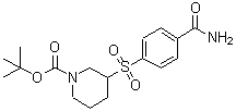 CAS 登录号：887591-32-4， 3-[(4-氨基甲酰苯基)磺酰基]-1-哌啶羧酸叔丁酯
