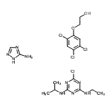 CAS#: 88823-01-2, 6-chloro-N'-ethyl-N-isopropyl-1,3,5-triazine-2,4-diamine; 2H-1,2,4-triazol-3-amine; 2-(2,4,5-trichlorophenoxy)ethanol