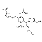 CAS#: 88938-56-1, ({5-Acetamido-2-methoxy-4-[(5-nitro-1,3-thiazol-2-yl)diazenyl]phenyl}imino)di-1,1-ethanediyl dipropanoate