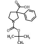 CAS 登录号：889654-10-8， 1-{[(2-甲基-2-丙基)氧基]羰基}-3-苯基-3-吡咯烷羧酸