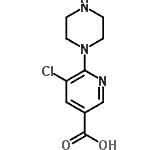 CAS#: 889953-74-6, 5-Chloro-6-(1-piperazinyl)nicotinic acid