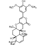 CAS#: 89020-33-7, (4aR,6aR,12aS,12bS)-4a,12a-Dihydroxy-9-(4-hydroxy-3,5-dimethoxyphenyl)-4,4,6a,12b-tetramethyl-4a,6,6a,12,12a,12b-hexahydro-4H,11H-benzo[f]pyrano[4,3-b]chromene-1,11(5H)-dione
