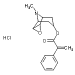 CAS#: 890416-03-2, 9-Methyl-3-oxa-9-azatricyclo[3.3.1.0<sup>2,4</sup>]non-7-yl 2-phenylacrylate hydrochloride (1:1)