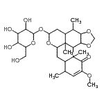 CAS#: 89200-07-7, 11-Methoxy-4,7b,9,12a-tetramethyl-12-oxo-3a,4,4a,5,6,7a,7b,8,8a,9,12,12a,12b,12c-tetradecahydro[1,3]benzodioxolo[6,5,4-de]benzo[g]chromen-6-yl hexopyranoside