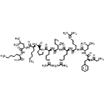 CAS#: 89202-80-2, Glycyl-L-phenylalanyl-L-leucyl-N<sup>5</sup>-(diaminomethylene)-L-ornithyl-N<sup>5</sup>-(diaminomethylene)-L-ornithyl-L-isoleucyl-N<sup>5</sup>-(diaminomethylene)-L-ornithyl-L-prolyl-L-lysyl-L-leucyl-L-lysine