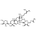 CAS 登录号：89203-39-4， (4R,7R,8Xi,9alpha,16alpha)-7-羟基-9,10,14-三甲基-1-(beta-D-吡喃木糖基氧基)-4,9-环-9,10-开链胆甾-5,24-二烯-16-基6-O-乙酰基-beta-D-阿洛吡喃糖苷