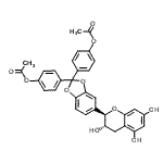 CAS 登录号：89329-11-3， {5-[(2R,3S)-3,5,7-三羟基-3,4-二氢-2H-苯并吡喃-2-基]-1,3-苯并二氧戊环-2,2-二基}二-4,1-亚苯基二乙酸酯