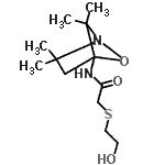 CAS 登录号：89339-12-8， 2-[(2-羟基乙基)硫基]-N-(2,2,6,6-四甲基-5-氧杂-1-氮杂双环[2.1.1]己-4-基)乙酰胺