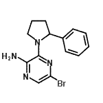 CAS#: 893612-01-6, 5-Bromo-3-(2-phenyl-1-pyrrolidinyl)-2-pyrazinamine