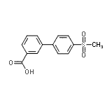 CAS 登录号：893736-70-4， 4'-(甲基磺酰基)-3-联苯基羧酸