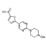 CAS#: 893740-76-6, 5-[2-(4-Methyl-1-piperazinyl)-5-pyrimidinyl]-2-furoic acid