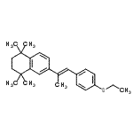 CAS#: 89471-17-0, 6-{(1E)-1-[4-(Ethylsulfanyl)phenyl]-1-propen-2-yl}-1,1,4,4-tetramethyl-1,2,3,4-tetrahydronaphthalene
