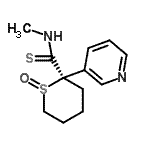 CAS#: 89544-10-5, (2R)-2-[(E)-(Methylimino)(sulfanyl)methyl]-2-(3-pyridinyl)tetrahydro-2H-thiopyranium-1-olate