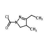 CAS#: 89662-71-5, 3-Ethyl-4-methyl-4,5-dihydro-1H-pyrazole-1-carbonyl chloride