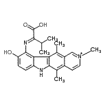 CAS#: 89683-26-1, 10-[(E)-(1-Carboxy-2-methylpropylidene)amino]-9-hydroxy-2,5,11-trimethyl-6H-pyrido[4,3-b]carbazol-2-ium