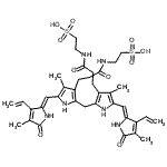 CAS#: 89771-93-7, 2-[3-[4-methyl-2-[[4-methyl-5-[(Z)-(4-methyl-5-oxo-3-vinyl-pyrrol-2-ylidene)methyl]-3-[3-oxo-3-(2-sulfoethylamino)propyl]-1H-pyrrol-2-yl]methyl]-5-[(Z)-(4-methyl-5-oxo-3-vinyl-pyrrol-2-ylidene)methyl]-1H-pyrrol-3-yl]propanoylamino]ethanesulfonic acid