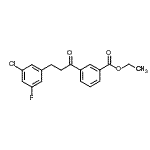 CAS#: 898750-34-0, Ethyl 3-[3-(3-chloro-5-fluorophenyl)propanoyl]benzoate