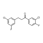 CAS 登录号：898750-88-4， 1-(3-氯-4-氟苯基)-3-(3-氯-5-氟苯基)-1-丙酮