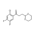CAS 登录号：898757-29-4， 1-(2-氯-4,5-二氟苯基)-3-(1,3-二恶烷-2-基)-1-丙酮