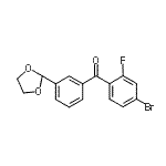CAS#: 898759-37-0, (4-Bromo-2-fluorophenyl)[3-(1,3-dioxolan-2-yl)phenyl]methanone