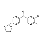 CAS#: 898760-40-2, (3-Chloro-4-fluorophenyl)[4-(1,3-dioxolan-2-yl)phenyl]methanone
