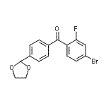 CAS#: 898760-58-2, (4-Bromo-2-fluorophenyl)[4-(1,3-dioxolan-2-yl)phenyl]methanone