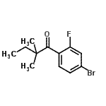 CAS 登录号：898765-84-9， 1-(4-溴-2-氟苯基)-2,2-二甲基-1-丁酮