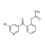 CAS#: 898766-26-2, 2-[(5-Bromo-3-pyridinyl)carbonyl]phenyl acetate