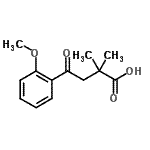 CAS 登录号：898766-64-8， 4-(2-甲氧基苯基)-2,2-二甲基-4-氧代丁酸
