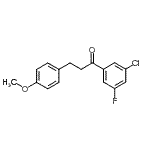 CAS 登录号：898776-16-4， 1-(3-氯-5-氟苯基)-3-(4-甲氧基苯基)-1-丙酮