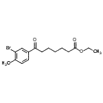 CAS#: 898776-88-0, Ethyl 7-(3-bromo-4-methylphenyl)-7-oxoheptanoate