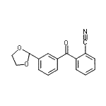 CAS 登录号：898778-93-3， 2-[3-(1,3-二氧戊环-2-基)苯甲酰基]苯甲腈