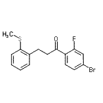 CAS 登录号：898780-31-9， 1-(4-溴-2-氟苯基)-3-[2-(甲硫基)苯基]-1-丙酮