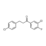 CAS 登录号：898788-18-6， 1-(3-氯-4-氟苯基)-3-(4-氯苯基)-1-丙酮