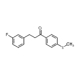 CAS 登录号：898789-00-9， 3-(3-氟苯基)-1-[4-(甲硫基)苯基]-1-丙酮