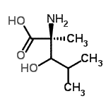 CAS 登录号：89919-90-4， (2S)-2-氨基-3-羟基-2,4-二甲基戊酸