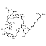 CAS#: 89989-28-6, 3-[(13-{(8E)-12-[(Diaminomethylene)amino]-4-methyl-8-dodecen-2-yl}-5,7,9,19,21,23,27,29,30,31-decahydroxy-8,12,18,22,26-pentamethyl-15-oxo-14,33-dioxabicyclo[27.3.1]tritriaconta-10,16-dien-3-yl)oxy]-3 -oxopropanoic acid